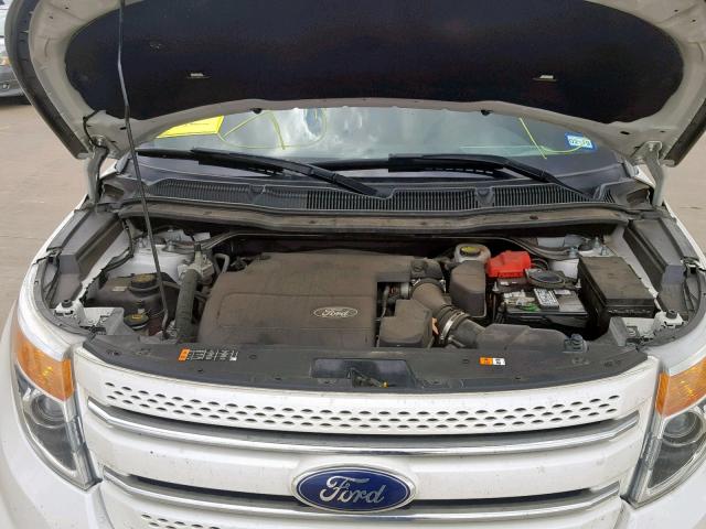 1FM5K7F85FGA02988 - 2015 FORD EXPLORER L WHITE photo 7