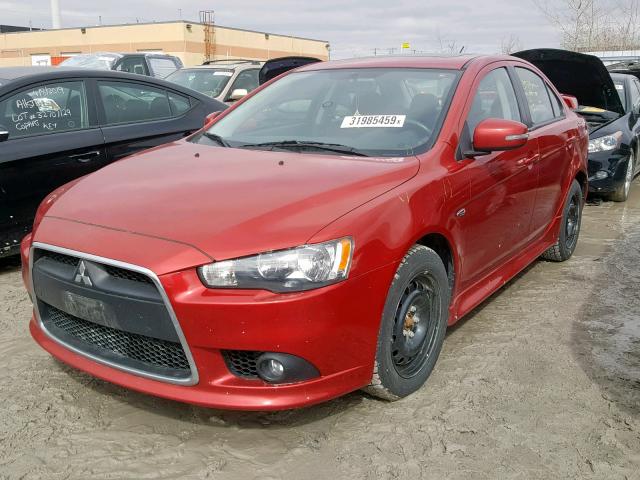 JA32U2FU2FU604054 - 2015 MITSUBISHI LANCER ES RED photo 2