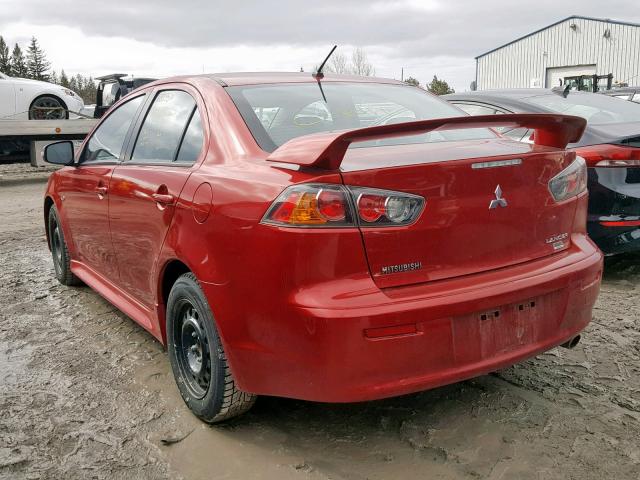 JA32U2FU2FU604054 - 2015 MITSUBISHI LANCER ES RED photo 3