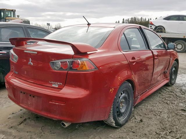 JA32U2FU2FU604054 - 2015 MITSUBISHI LANCER ES RED photo 4