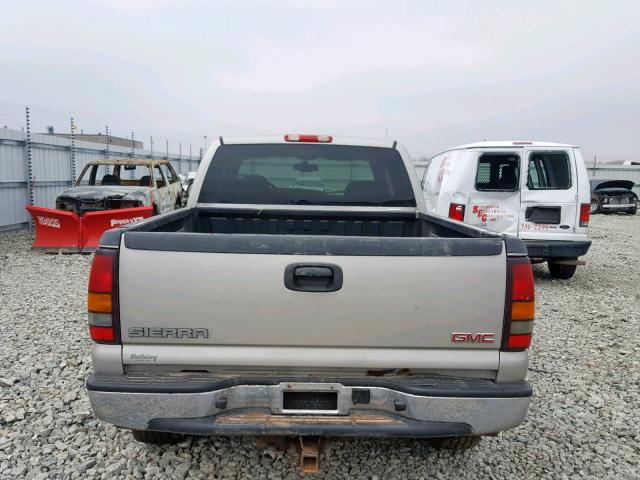 1GTEK19T56Z242242 - 2006 GMC NEW SIERRA SILVER photo 9