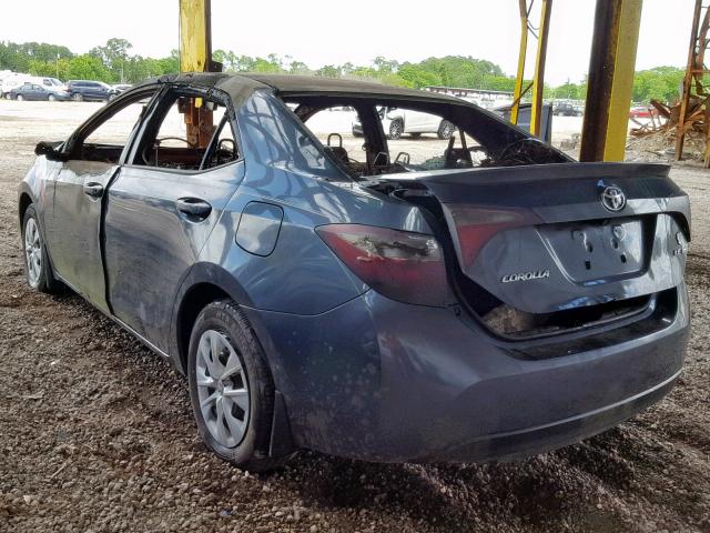 2T1BPRHE1FC365049 - 2015 TOYOTA COROLLA EC GRAY photo 3