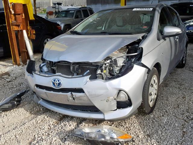 JTDKDTB33C1508208 - 2012 TOYOTA PRIUS C SILVER photo 2