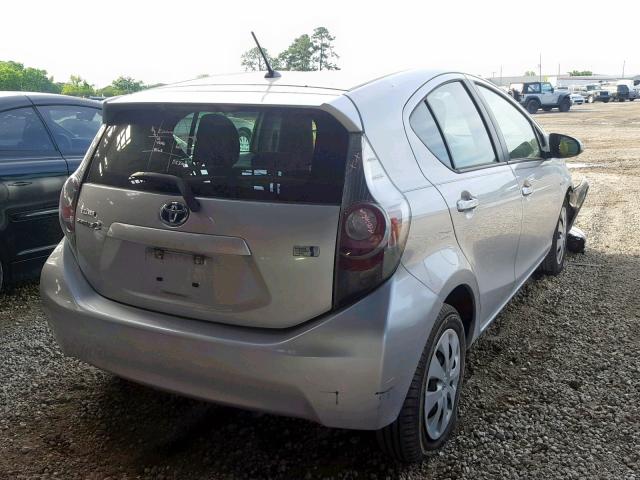 JTDKDTB33C1508208 - 2012 TOYOTA PRIUS C SILVER photo 4