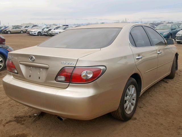 JTHBF30G236020370 - 2003 LEXUS ES 300 GOLD photo 4