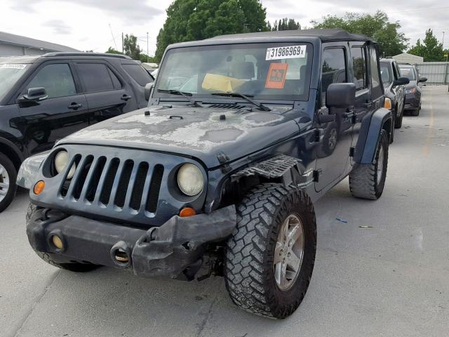 1J4GB59107L102709 - 2007 JEEP WRANGLER S BLUE photo 2