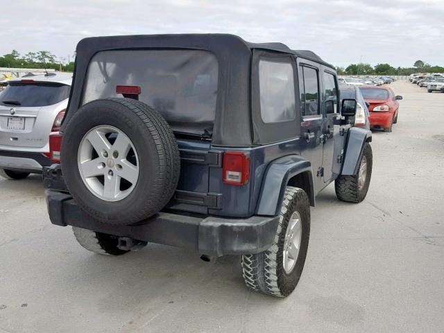 1J4GB59107L102709 - 2007 JEEP WRANGLER S BLUE photo 4