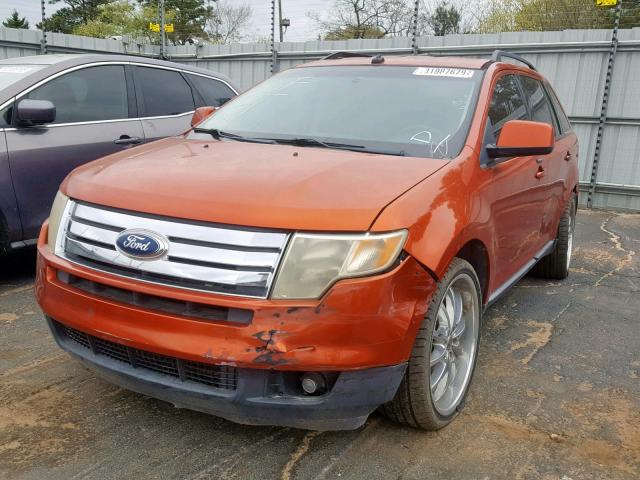 2FMDK38C27BA78361 - 2007 FORD EDGE SEL ORANGE photo 2