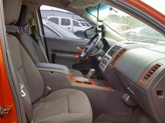 2FMDK38C27BA78361 - 2007 FORD EDGE SEL ORANGE photo 5