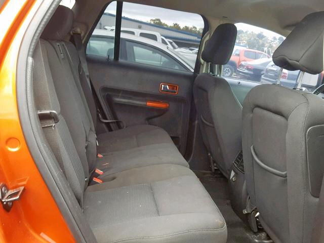 2FMDK38C27BA78361 - 2007 FORD EDGE SEL ORANGE photo 6