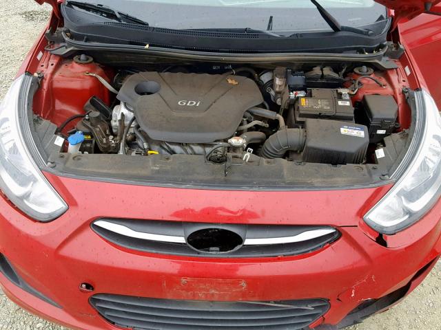 KMHCT5AE2HU316947 - 2017 HYUNDAI ACCENT SE RED photo 7