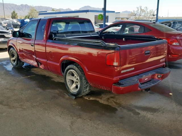 1GTCS19X138191818 - 2003 GMC SONOMA RED photo 3