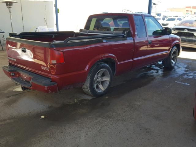 1GTCS19X138191818 - 2003 GMC SONOMA RED photo 4