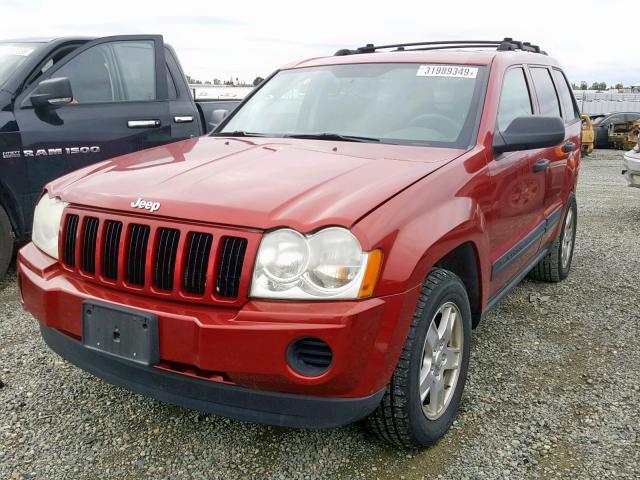 1J4GR48K05C543057 - 2005 JEEP GRAND CHER RED photo 2