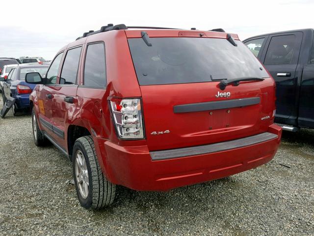 1J4GR48K05C543057 - 2005 JEEP GRAND CHER RED photo 3