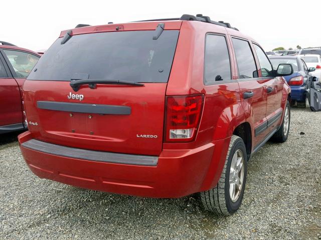 1J4GR48K05C543057 - 2005 JEEP GRAND CHER RED photo 4