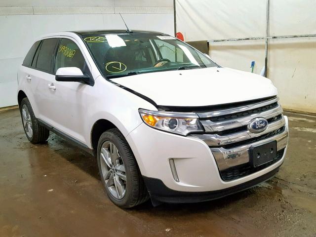 2FMDK3JCXDBA65637 - 2013 FORD EDGE SEL WHITE photo 1