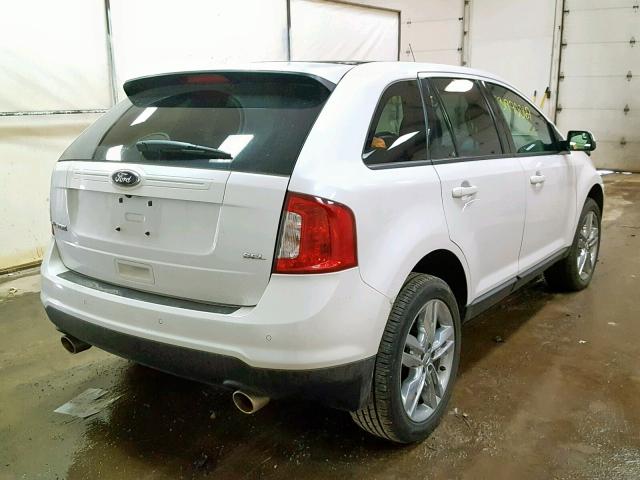 2FMDK3JCXDBA65637 - 2013 FORD EDGE SEL WHITE photo 4