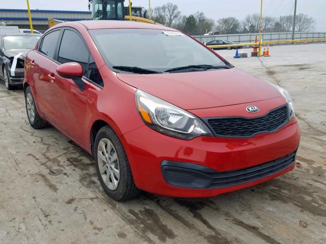 KNADM4A34E6402515 - 2014 KIA RIO LX RED photo 1