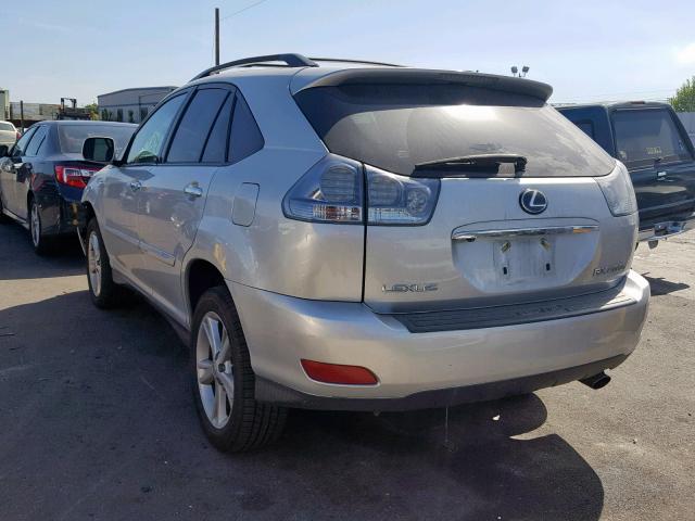 JTJGW31U582851515 - 2008 LEXUS RX 400H SILVER photo 3