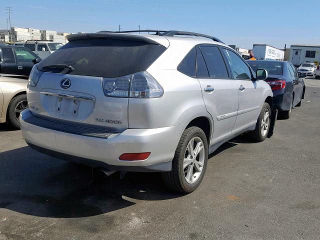 JTJGW31U582851515 - 2008 LEXUS RX 400H SILVER photo 4