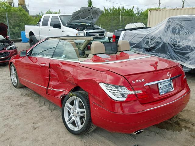 WDDKK5KF2DF187395 - 2013 MERCEDES-BENZ E 350 RED photo 3