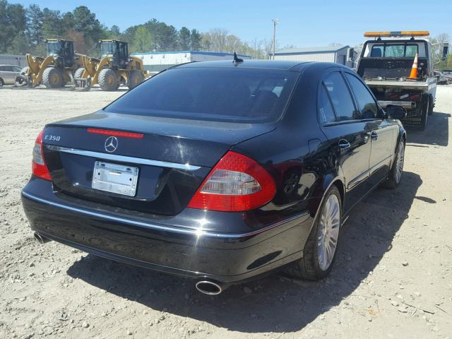 WDBUF56X18B190777 - 2008 MERCEDES-BENZ E 350 BLACK photo 4