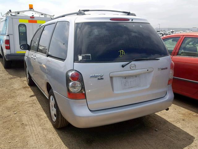 JM3LW28A060557673 - 2006 MAZDA MPV WAGON SILVER photo 3