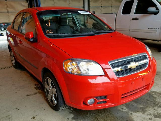 KL1TG5DE7AB044716 - 2010 CHEVROLET AVEO LT RED photo 1