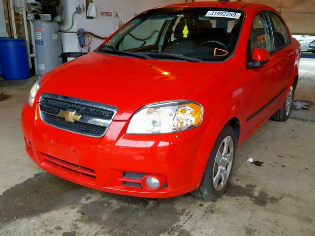 KL1TG5DE7AB044716 - 2010 CHEVROLET AVEO LT RED photo 2