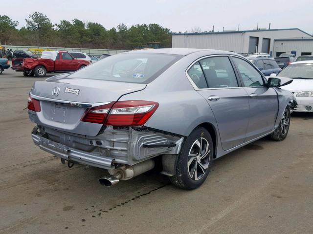 1HGCR2F39GA079562 - 2016 HONDA ACCORD LX SILVER photo 4