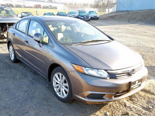 19XFB2F97CE336326 - 2012 HONDA CIVIC EXL GRAY photo 1