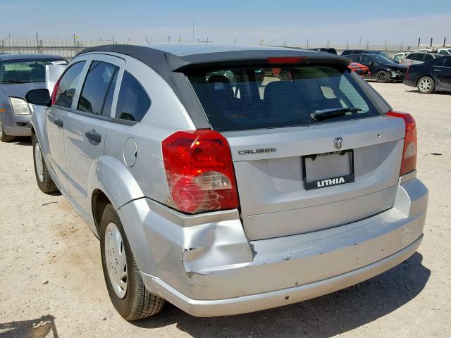 1B3HB28B87D220747 - 2007 DODGE CALIBER SILVER photo 3