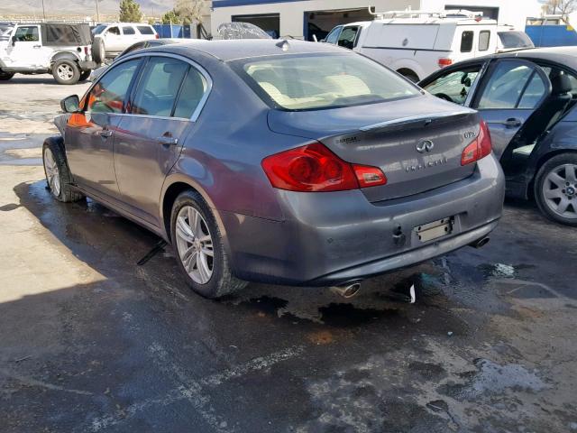 JN1CV6AR4CM680628 - 2012 INFINITI G37 GRAY photo 3