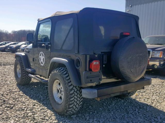 1J4FA29134P751874 - 2004 JEEP WRANGLER / BLACK photo 3