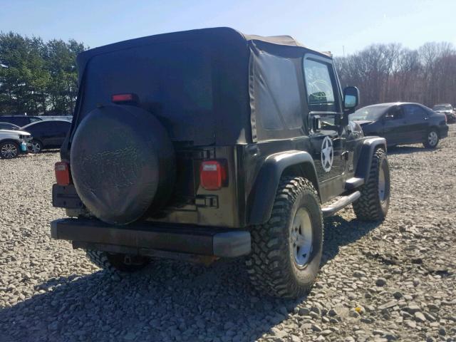 1J4FA29134P751874 - 2004 JEEP WRANGLER / BLACK photo 4