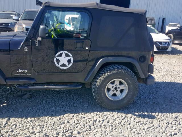 1J4FA29134P751874 - 2004 JEEP WRANGLER / BLACK photo 9