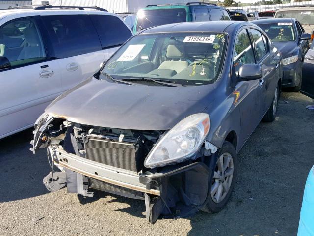 3N1CN7AP2EL813548 - 2014 NISSAN VERSA S/S SILVER photo 2