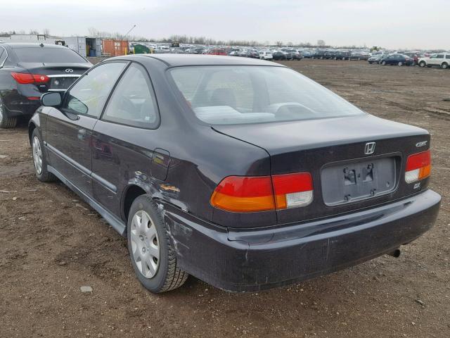 1HGEJ6224WL020748 - 1998 HONDA CIVIC DX BLACK photo 3