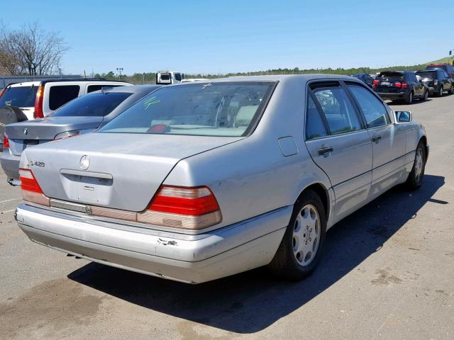 WDBGA43G6WA396156 - 1998 MERCEDES-BENZ S 420 SILVER photo 4