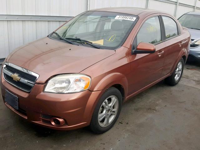 KL1TG5DE6BB245816 - 2011 CHEVROLET AVEO LT BROWN photo 2