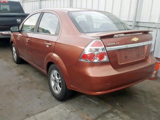 KL1TG5DE6BB245816 - 2011 CHEVROLET AVEO LT BROWN photo 3