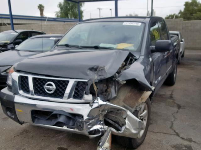 1N6AA0EK7CN311277 - 2012 NISSAN TITAN S GRAY photo 2