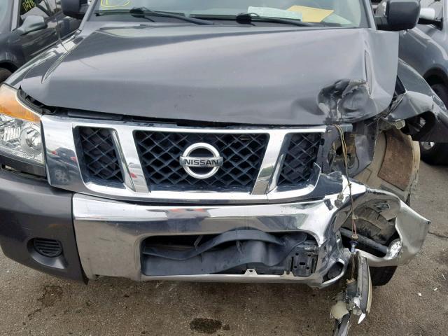 1N6AA0EK7CN311277 - 2012 NISSAN TITAN S GRAY photo 9