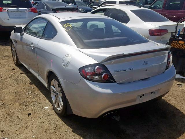 KMHHM66D48U292031 - 2008 HYUNDAI TIBURON GS SILVER photo 3