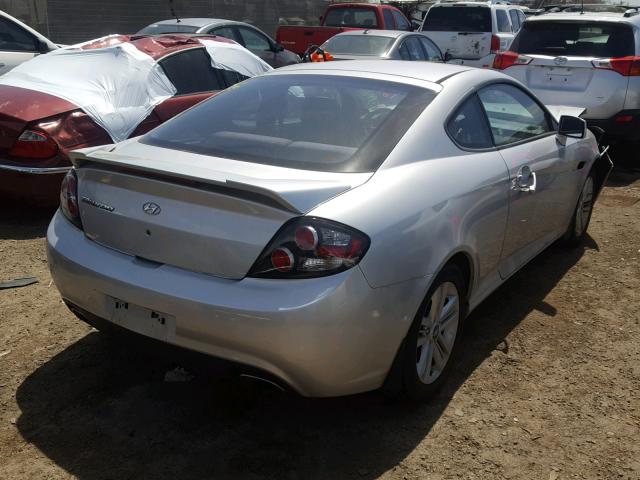 KMHHM66D48U292031 - 2008 HYUNDAI TIBURON GS SILVER photo 4