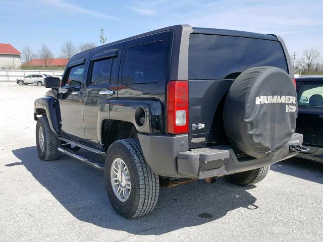 5GTDN13E678192187 - 2007 HUMMER H3 BLACK photo 3