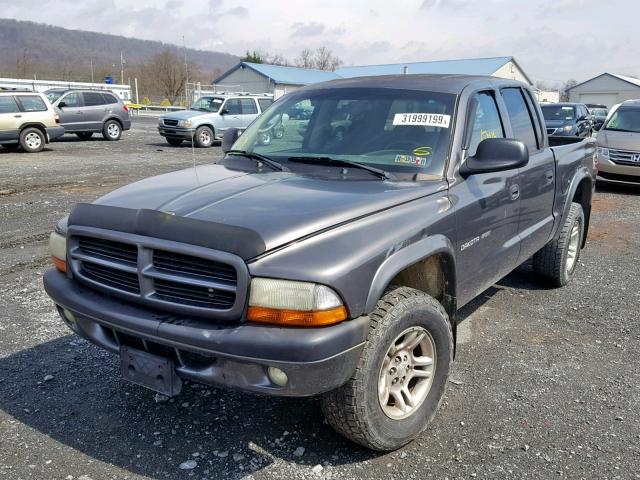 1B7HG38N22S511149 - 2002 DODGE DAKOTA QUA CHARCOAL photo 2