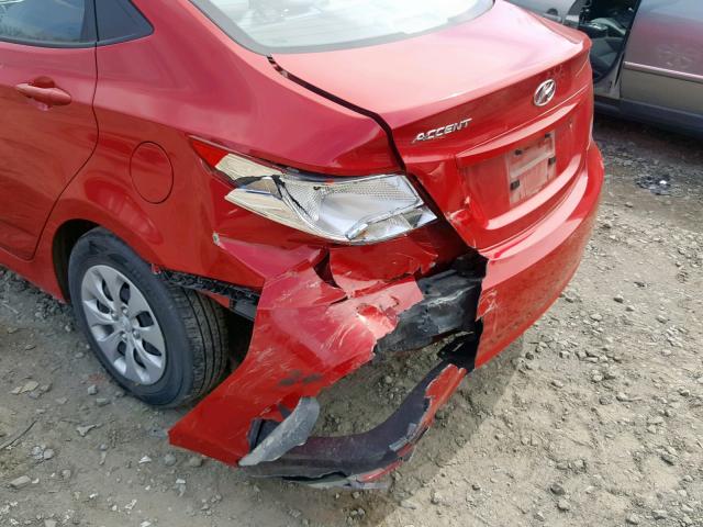 KMHCT4AE2GU128597 - 2016 HYUNDAI ACCENT SE RED photo 9