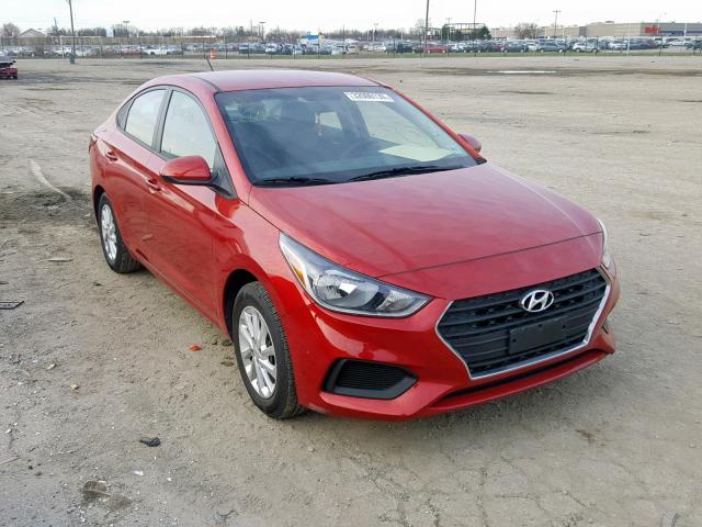 3KPC24A31JE012464 - 2018 HYUNDAI ACCENT SE RED photo 1